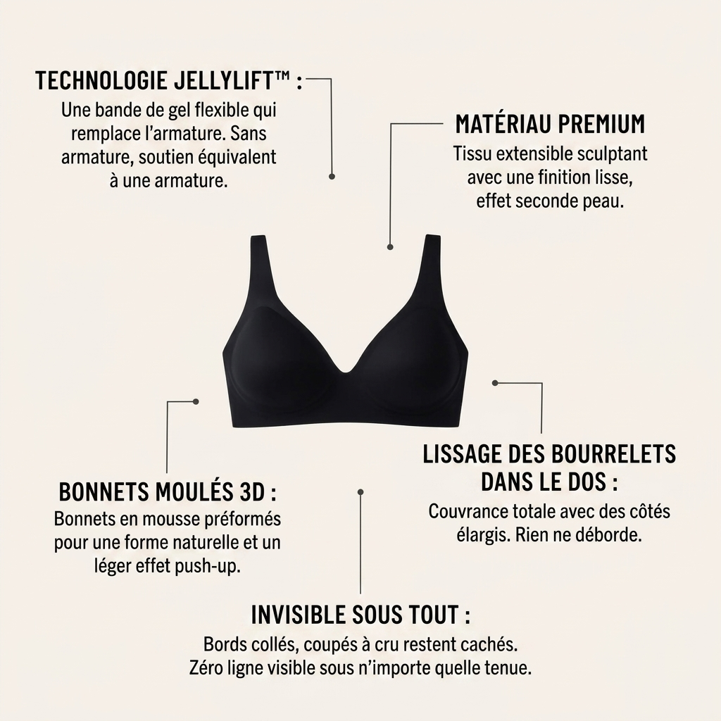 Soutien-Gorge Jelly Sans Armature — Décolleté Plongeant